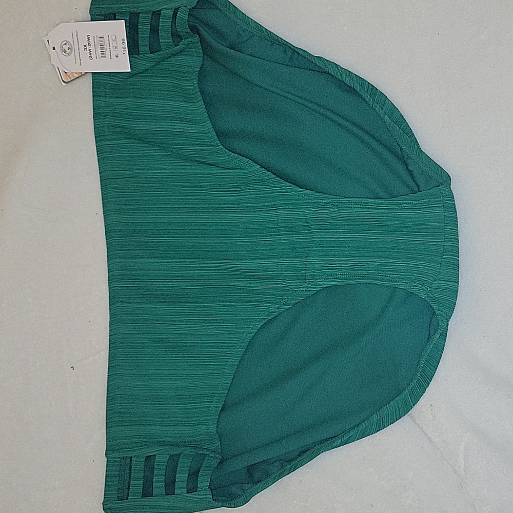 NWT Women's Plus Size 3X Green Gem Swim Bottom